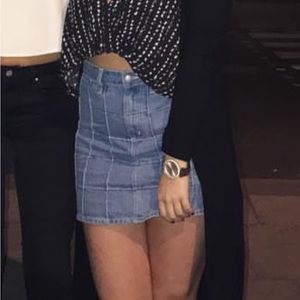 Forever 21 denim mini skirt with square detailing